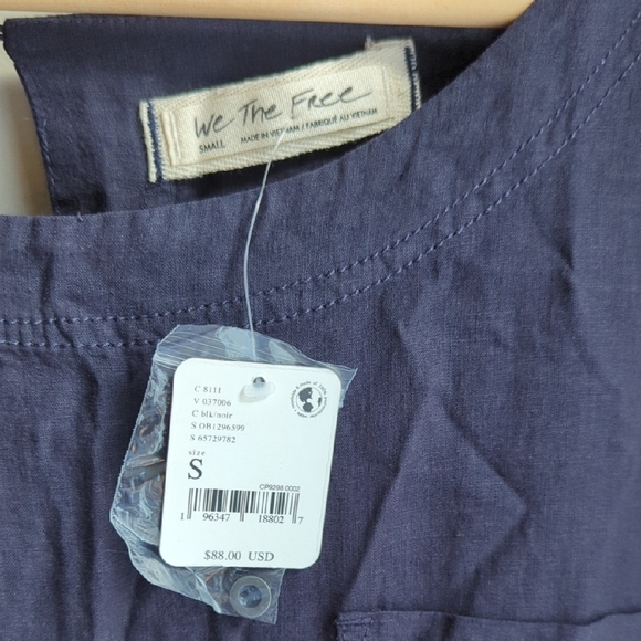 NWT Free People We The Free Black Moon City Tunic Top Size Large - Picture 2 of 12